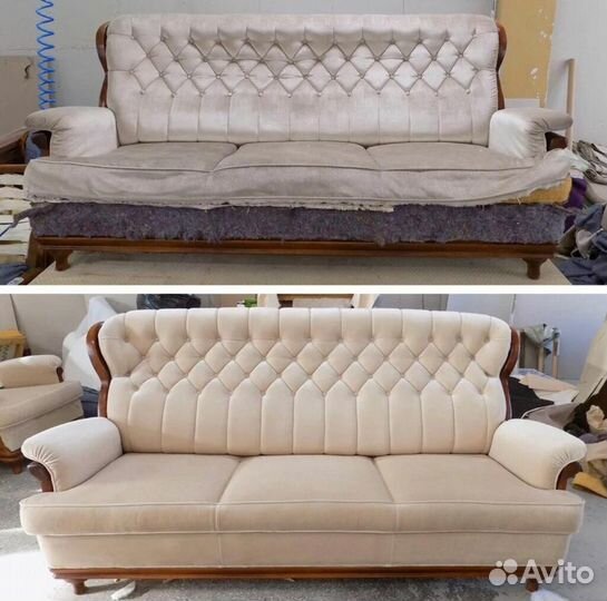 Перетяжка диванов и мягкой мебели