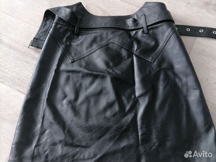Юбка кожаная