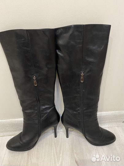 Сапоги женские кожаные 40
