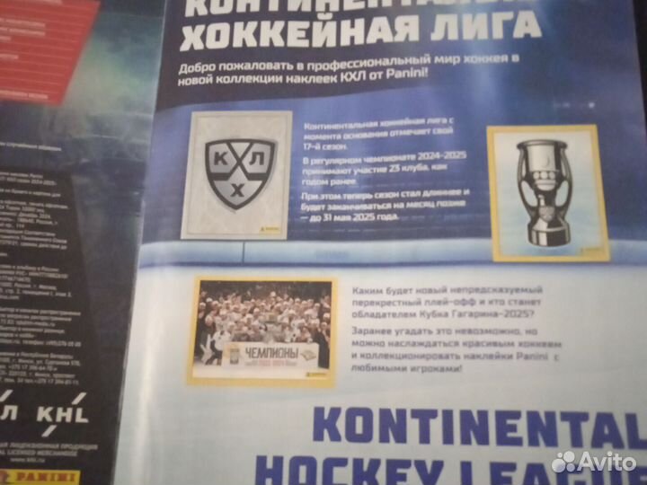 Коллекция кхл 24 25 наклейки панини