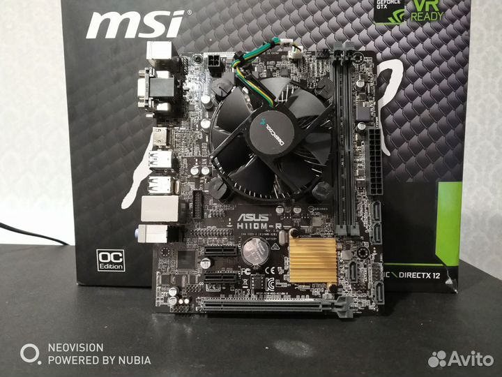 Материнская плата c процессором G4600 LGA 1151