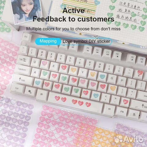 Наклейки с латинскими буквами на клавиатуру