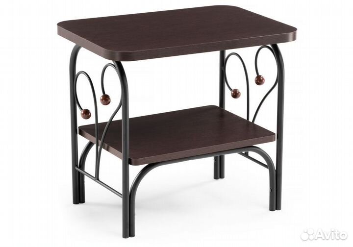 Тумба прикроватная Клео 2 черная / венге