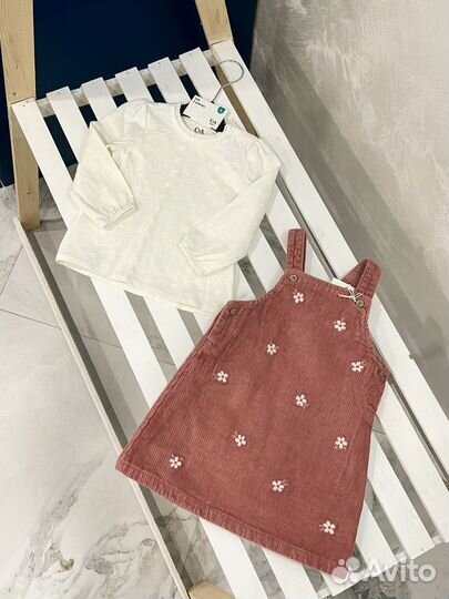 Сарафан и лонгслив 68 комплект на девочку платье