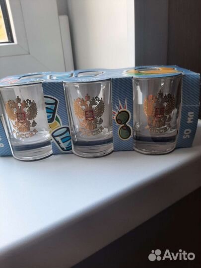 Стопки, 3 комплекта по 6 шт., новые, на подарок