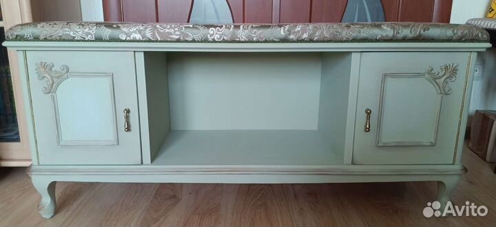 Банкетка/тумба из массива дерева