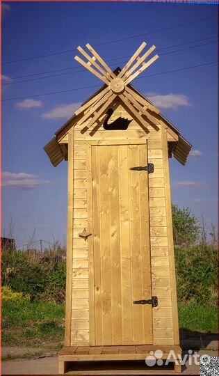 Уличный туалет деревянный JWL465