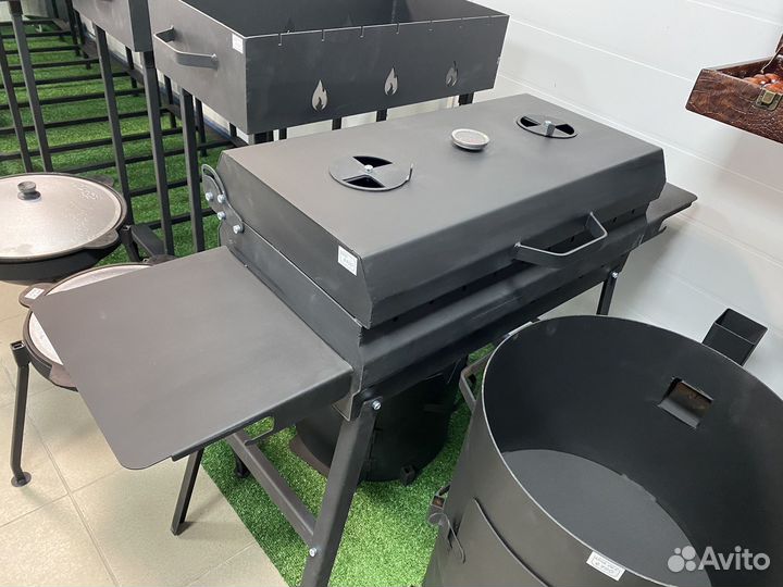 Мангал с крышкой барбекю