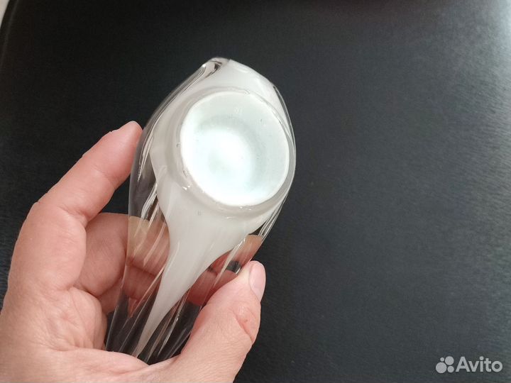 Статуэтка лебедь стекло СССР винтаж