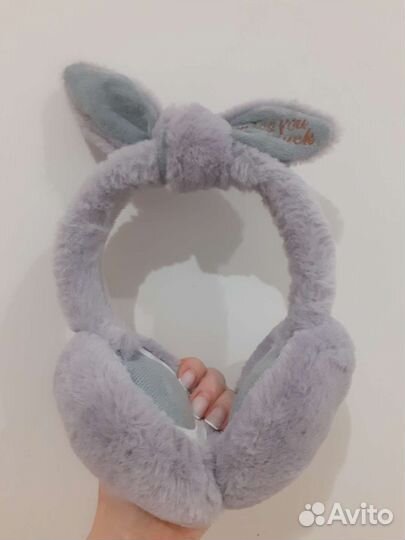 Меховы наушники. Ободок теплый. Зимний ободок