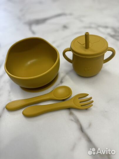 Силиконовая детская посуда