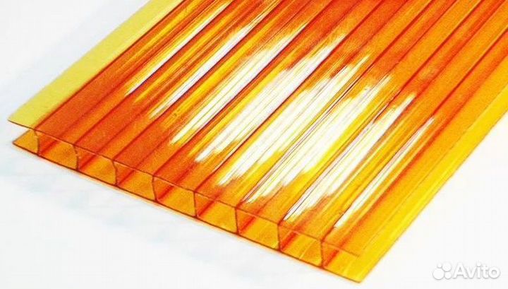 Поликарбонат сотовый 10 мм Янтарь Ultramarin