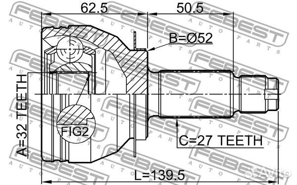 Шрус наружный subaru forester impreza legasi outba