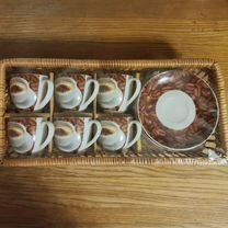 Сервиз кофейный (6чаш.,6блюдец,корзинка)