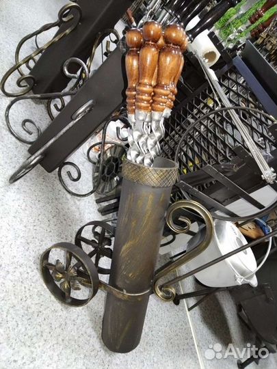 Подставка для шампуров, тубус для шампуров