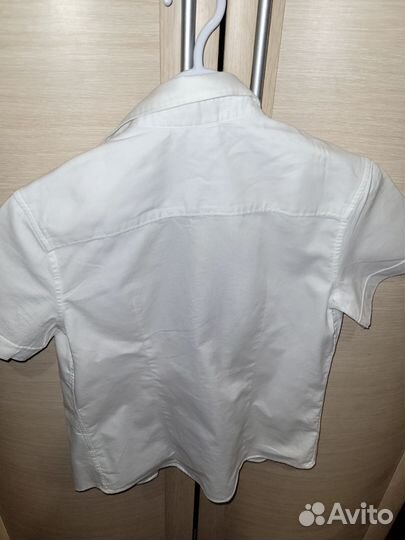 Рубашка для мальчика белая 134
