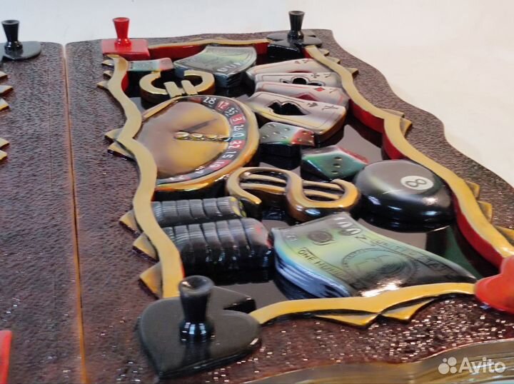 Нарды ручной работы со стеклом