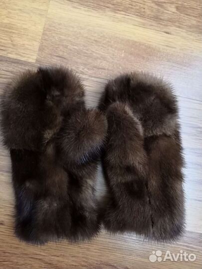 Варежки из норки