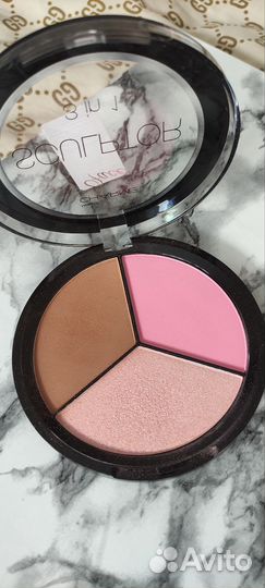 Бронзер,румяна, хайлайтер, палетка