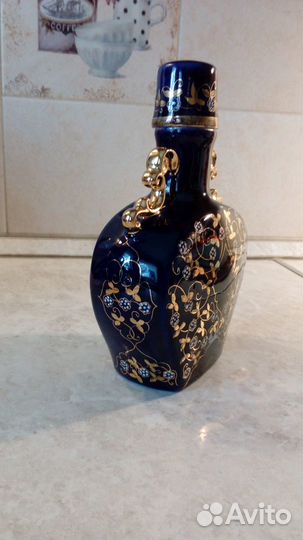 Штоф-графин, кобальт Городница