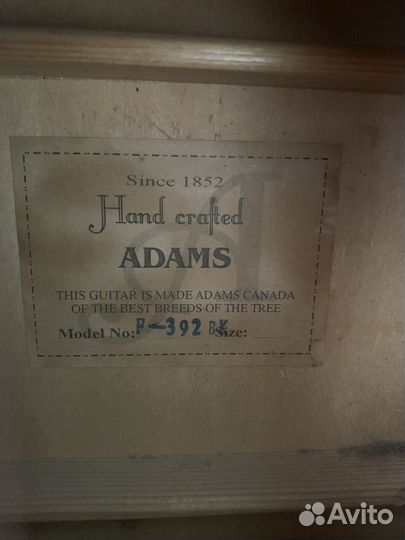 Акустическая гитара Adams F-392 BK