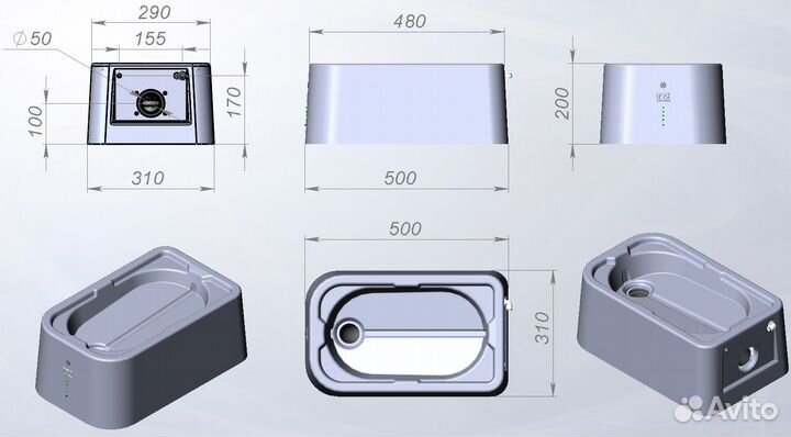Автоматический кошачий туалет DFK-lab