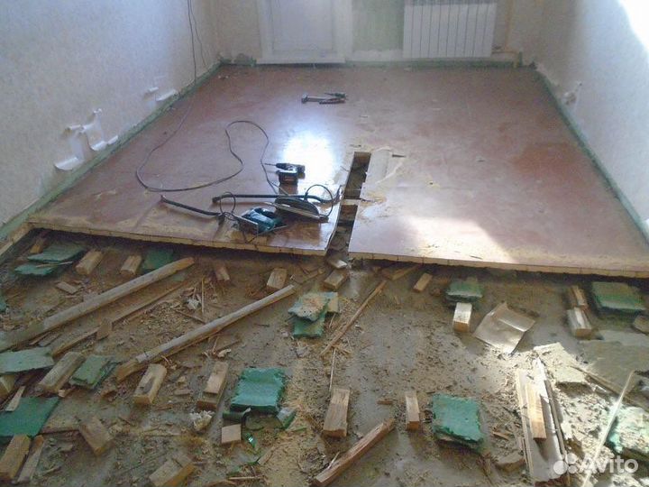 Демонтаж квартиры, офиса. Полов, стен и др