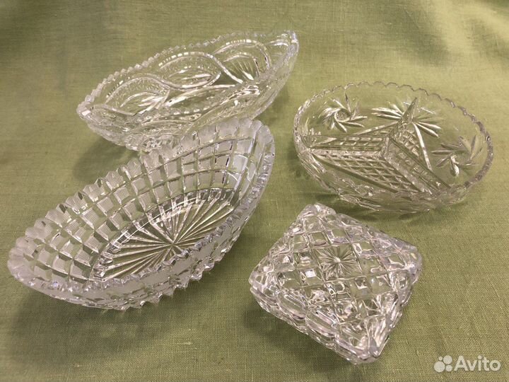 Салатники хрустальные