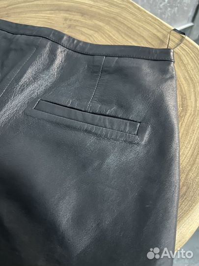 Mango шорты из натуральной кожи