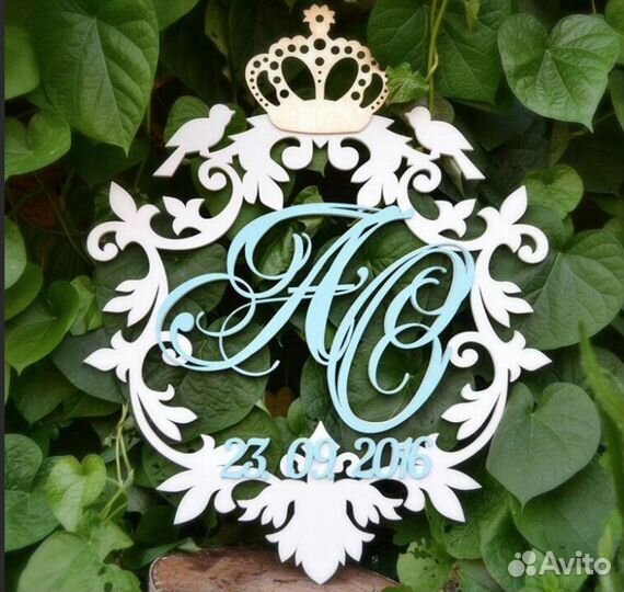 Монограмма на свадьбу (под заказ)