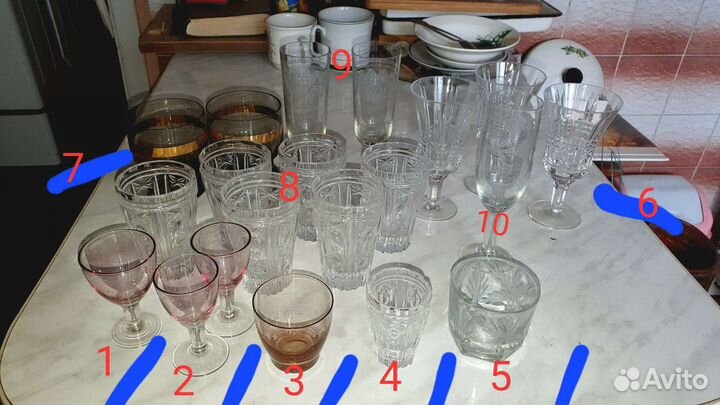 Рюмки бокалы хрусталь