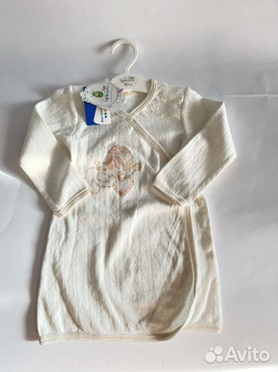 Новая крестильная рубашка Моя горошина, 80 р