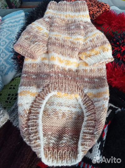 Вязаная кофта для собаки