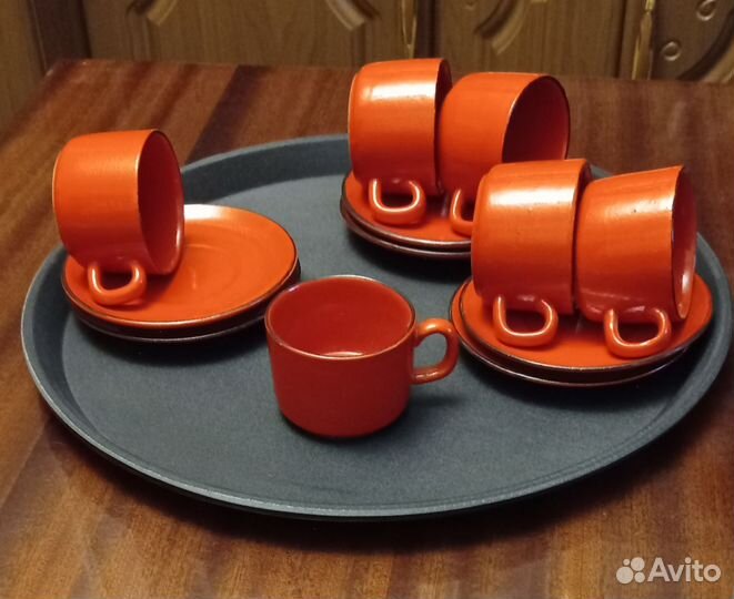 Чашки кофейные с блюдцем (керамика СССР)