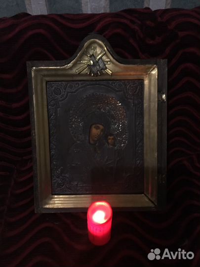 Старинная икона Казанская Богородица