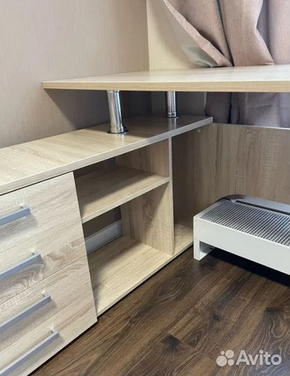 Стол компьютерный Алькор в цвете Бетон