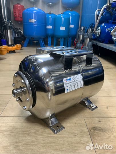 Гидроаккумулятор Беламос 24SS нержавейка, горизонт