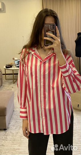 Рубашка mango в полоску