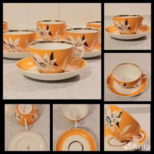 Чайные сервизы СССР. Дулево, лфз, Полонное, гдр