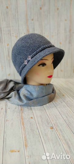 Шляпа вязаная женская