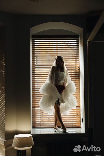 Свадебная фата длинная