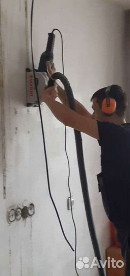 Штробление стен без пыли. Электрик