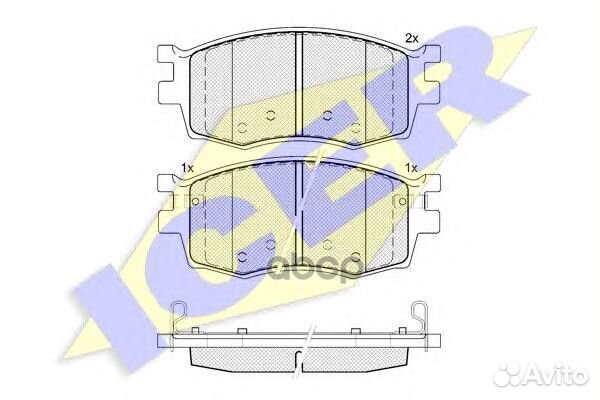 Колодки тормозные Kia Rio 06- передние icer 181