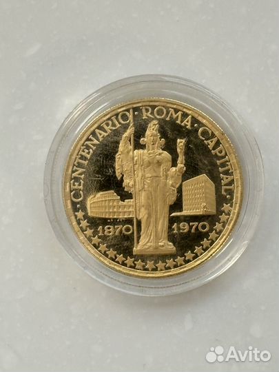 Золотая монета Экваториальная гвинея Рим