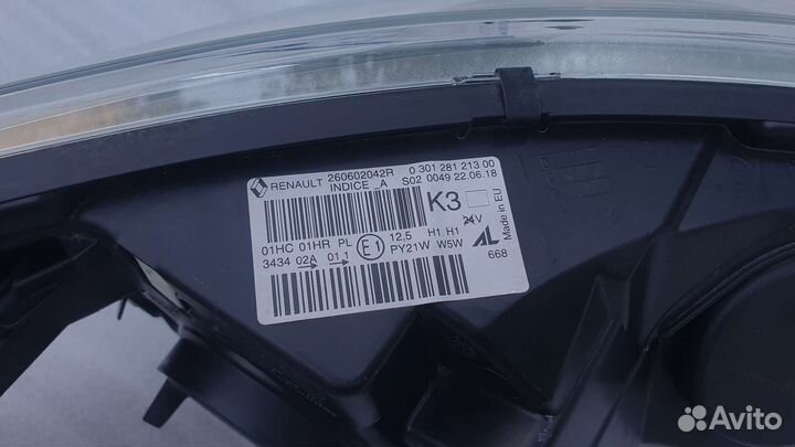 Фара передняя левая renault captur