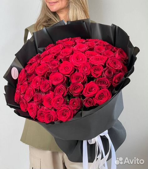 101 Роза Букет Роз Цветы Доставка Климовск Букеты