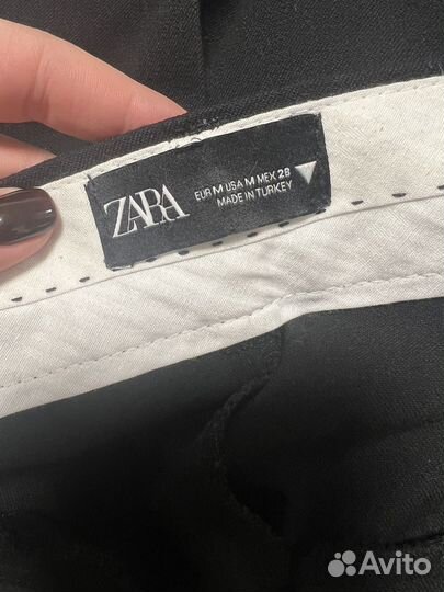 Брюки zara широкие костюмные р.M