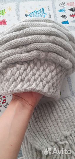 Комплект шапка и шарф женский