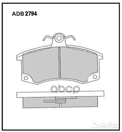 Колодки тормозные дисковые перед LADA ваз 2