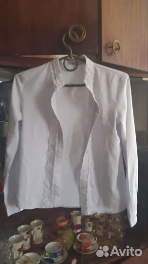 Школьная блузка с пуговицами спереди